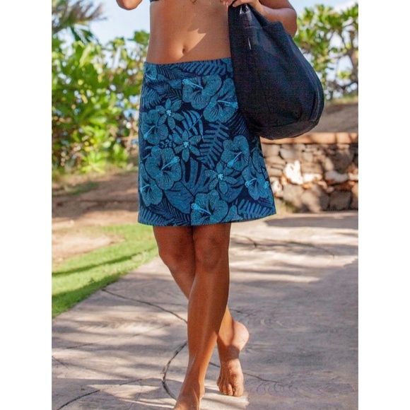 RIPSKIRT HAWAII Rip Skirt Length 2 Wrap Skirt Maui Moonlight Blue Floral XXL - Picture 6 of 16